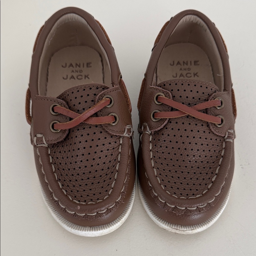Janie and Jack Brown Moccasin Kids Shoes